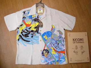 KEONI OF HAWAII ケオニオブハワイ アロハシャツ SS32951 浮世絵水滸伝